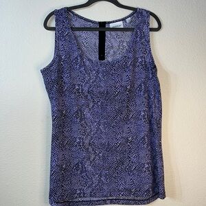 Avenue purple and black lightweight tank. Size 14/16 EUC